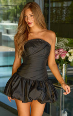 26316 - AVA PRESLEY - STRAPLESS BUBBLE HEM MINI DRESS