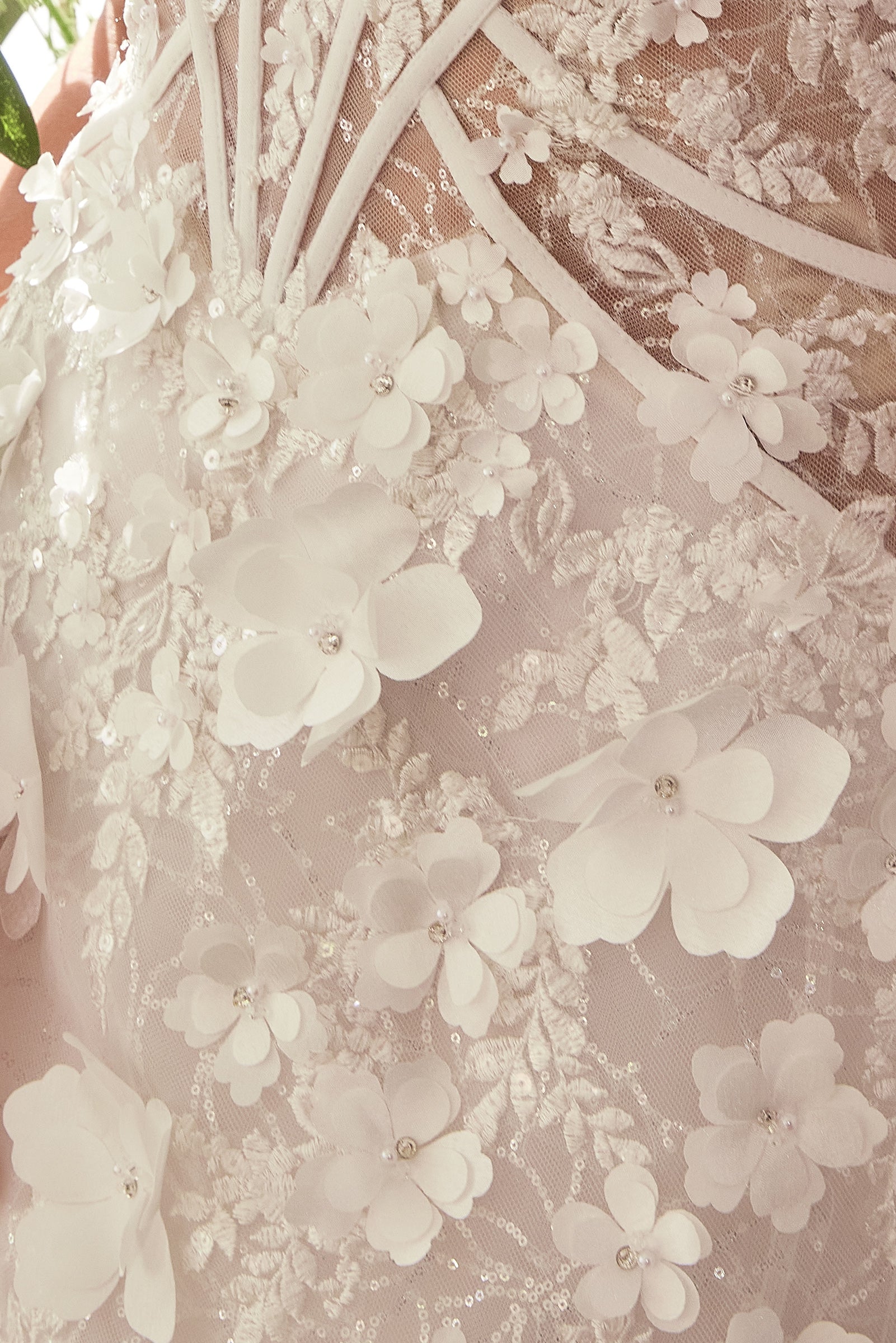 WL083 - DEEP SWEETHEART STRAPLESS MIDI SHORT BRIDAL DRESS - Andrea & Leo