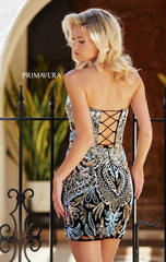 4243 - Primavera - Vintage Style Strapless Beaded Dress