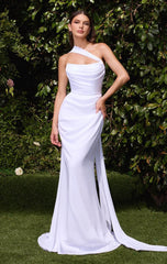 Caitlin Gown - Convertible Tie Chiffon Dress - Off White