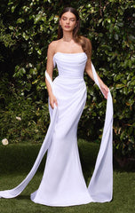 Caitlin Gown - Convertible Tie Chiffon Dress - Off White