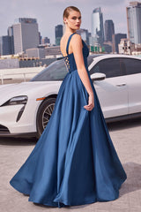 Libby Gown - A-Line Satin Dress