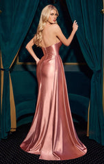 ADDISON GOWN - STRAPLESS SATIN GOWN