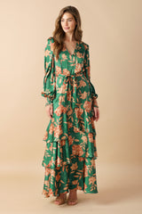 Size Large, SUMMIT SLOPE WOVEN MAXI DRESS - FINAL SALE