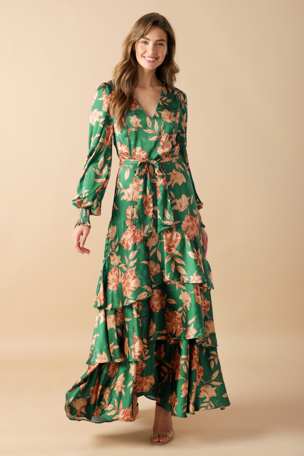 Size Large, SUMMIT SLOPE WOVEN MAXI DRESS - FINAL SALE