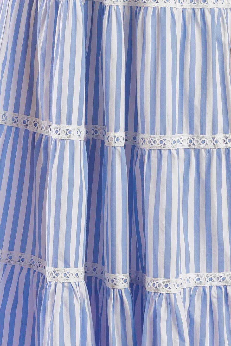 SWING OF THINGS BLUE MIDI DRESS