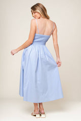 SUMMER INVITE - PASTEL BLUE MIDI DRESS