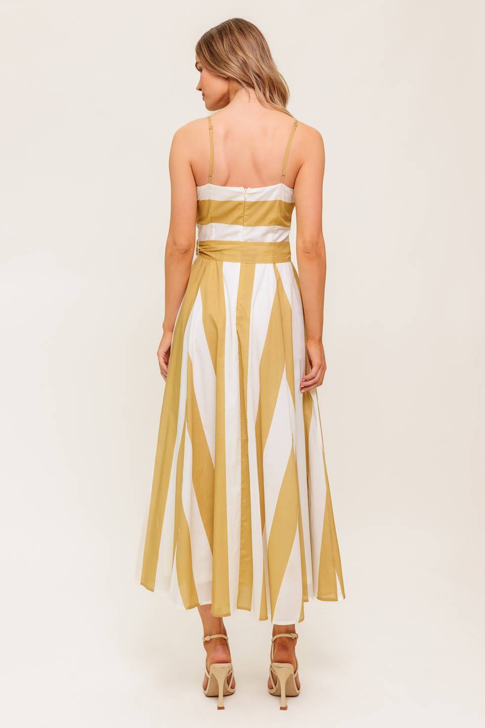 Size Large, DESERT SANDS - TAUPE MIDI DRESS - FINAL SALE