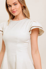 STARLA FLUTTER SLEEVE MINI DRESS