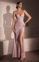 Mylie Gown - Glitter Dusted Long Corset Dress
