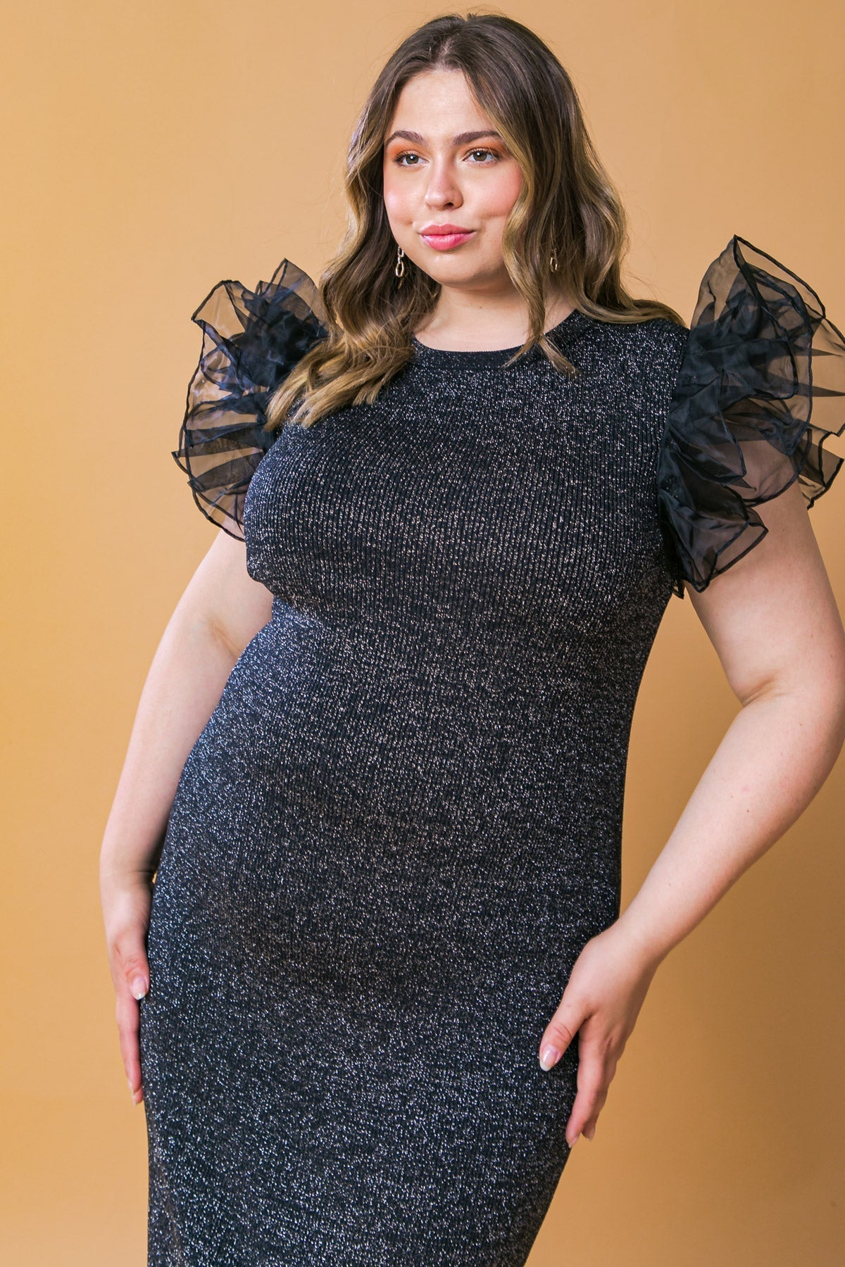 THIS IS YOUR SIGN – METALLIC KNIT MIDI DRESS